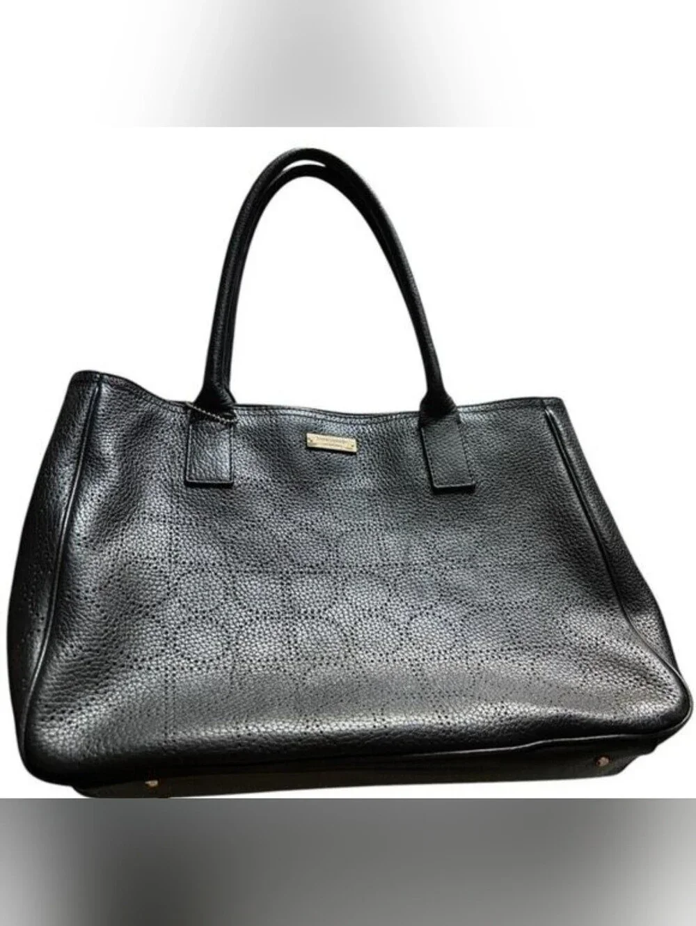 Kate Spade Black Leather Satchel EUC